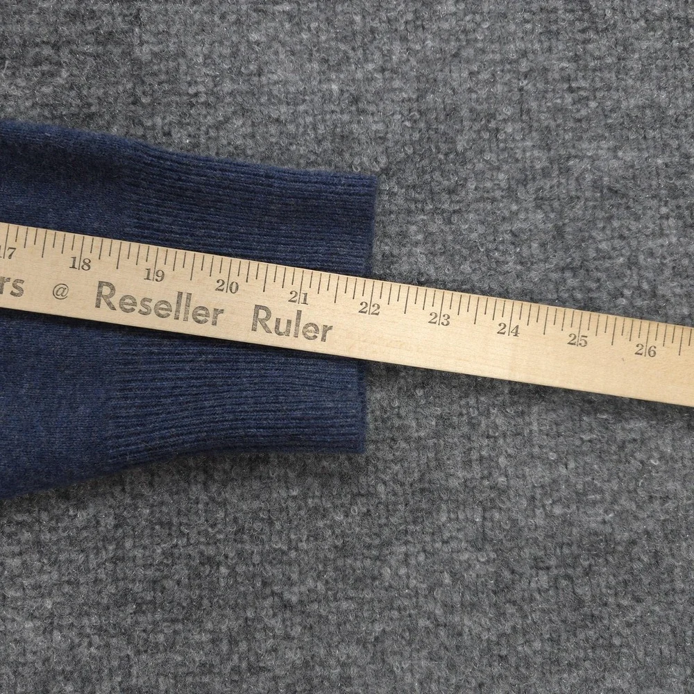 Gentle Herd Sweater Womens Large Blue Wool Cashmere Mock Neck Pullover Soft‎